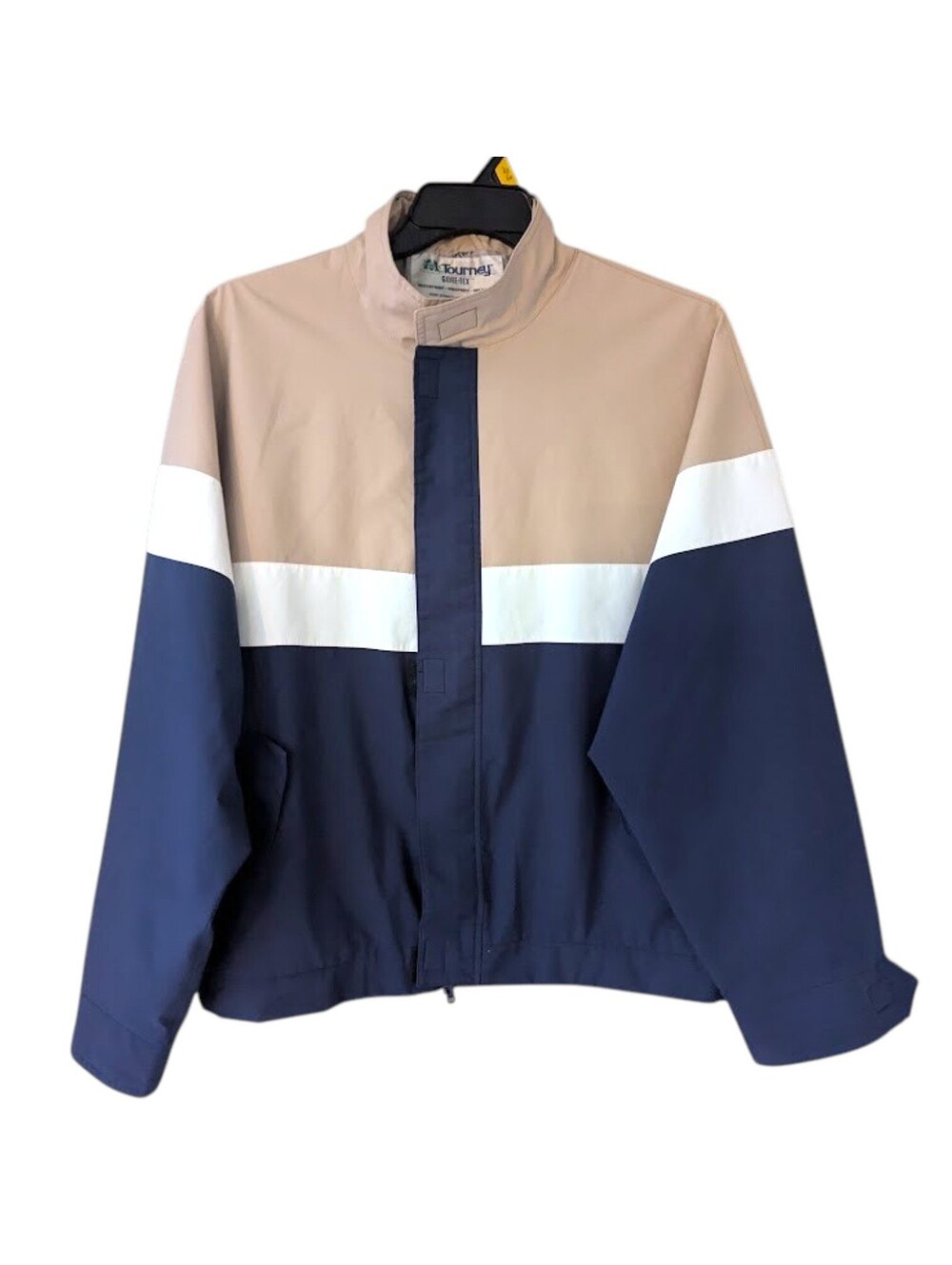 Vintage 90s Tourney Gore-Tex Golf Jacket M Colorblock Waterproof Windproof 24x27